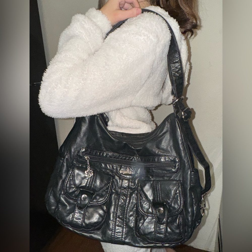 Black Y2K Angelkiss Shoulder Bag
